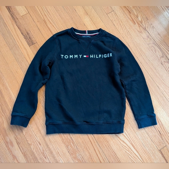 Tommy Hilfiger Navy Crewneck with Red and White Accents - Picture 1 of 4